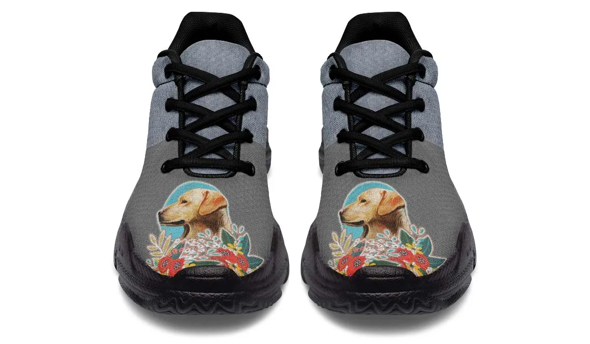 Denim Style White Labrador Chunky Sneakers