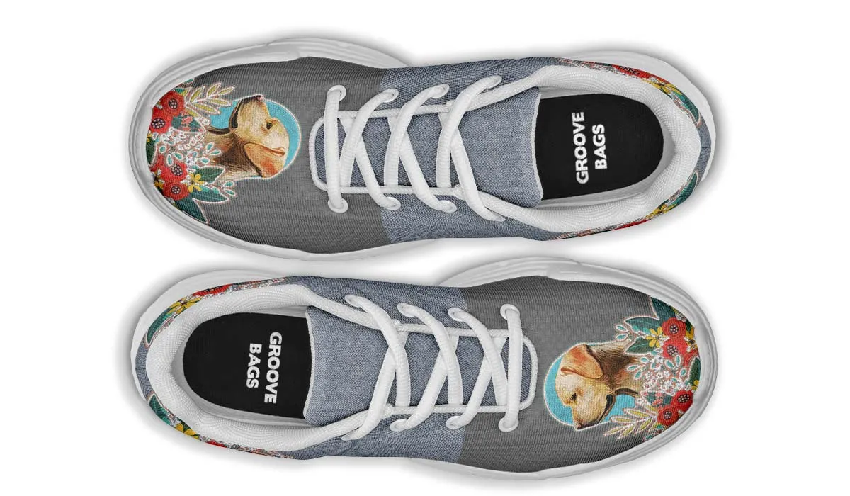 Denim Style White Labrador Chunky Sneakers