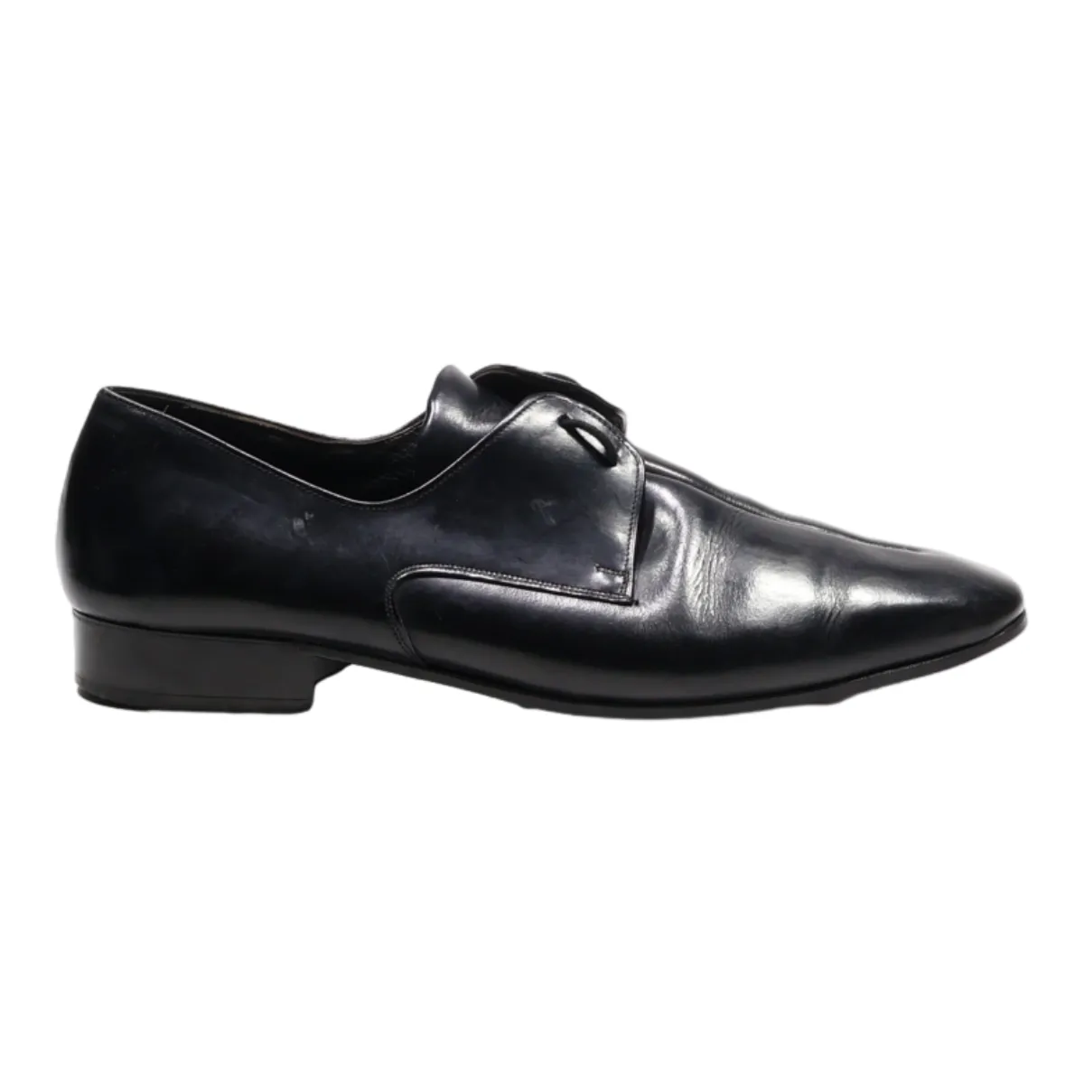 Derby Shoes Black Leather Mens UK 8