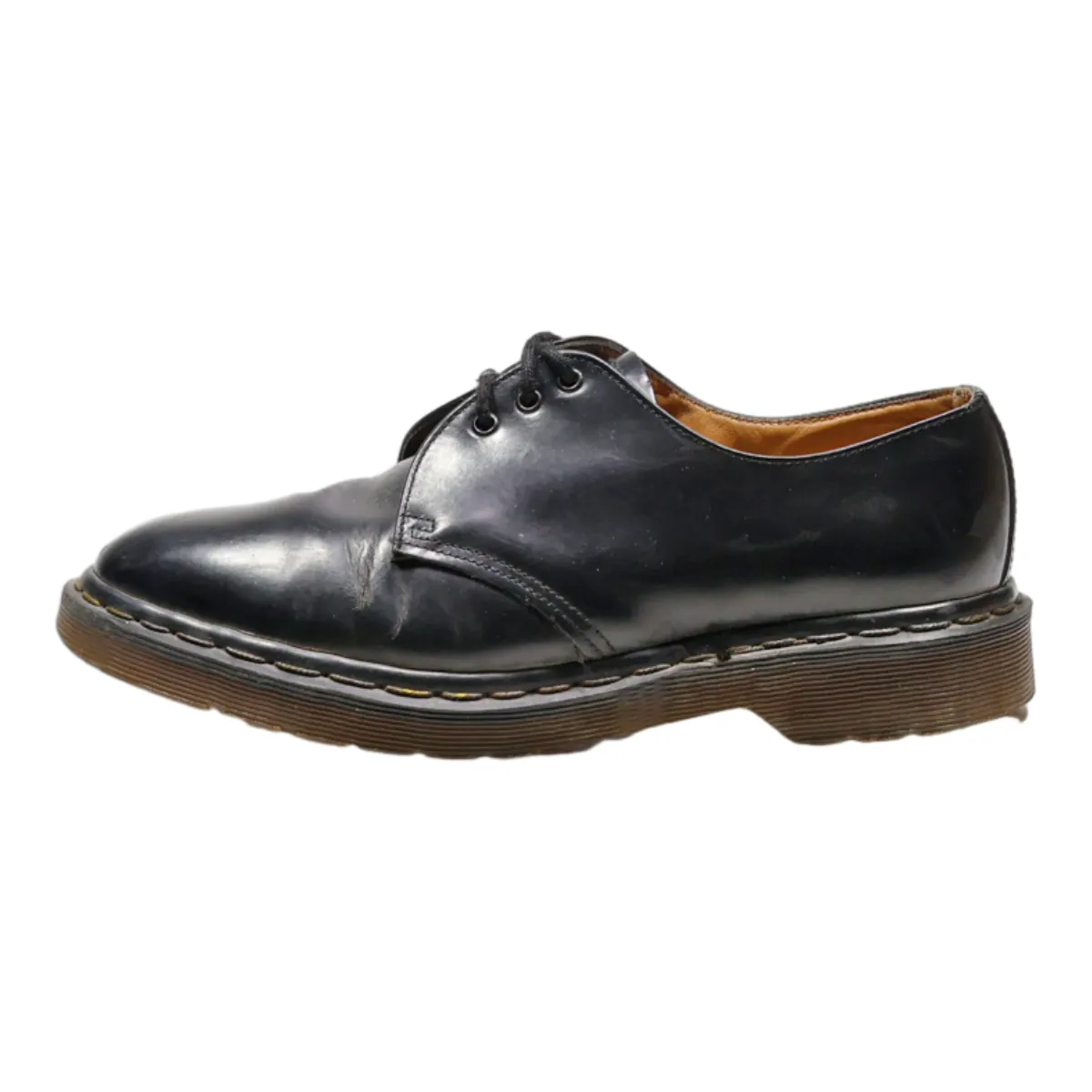 DR MARTENS Made In England Derby Shoes Black Leather Mens UK 7