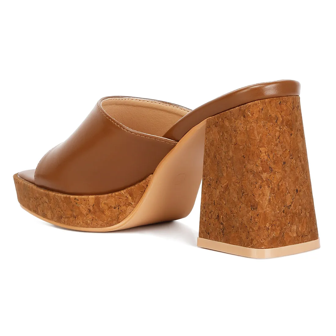 Flared Block Heel Sandals
