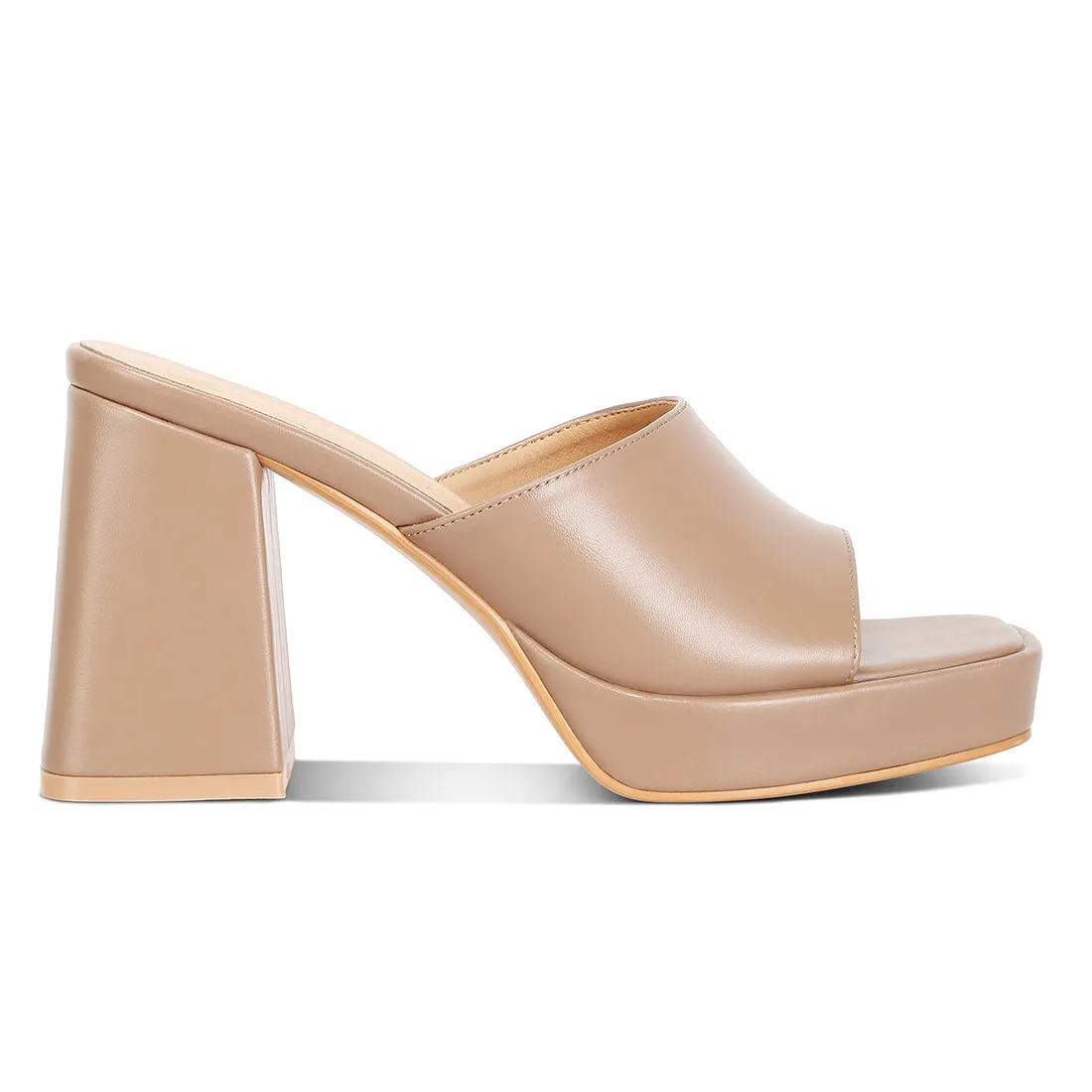 Flared Block Heel Sandals