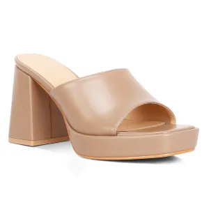 Flared Block Heel Sandals
