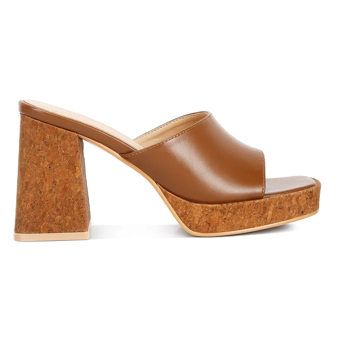 Flared Block Heel Sandals