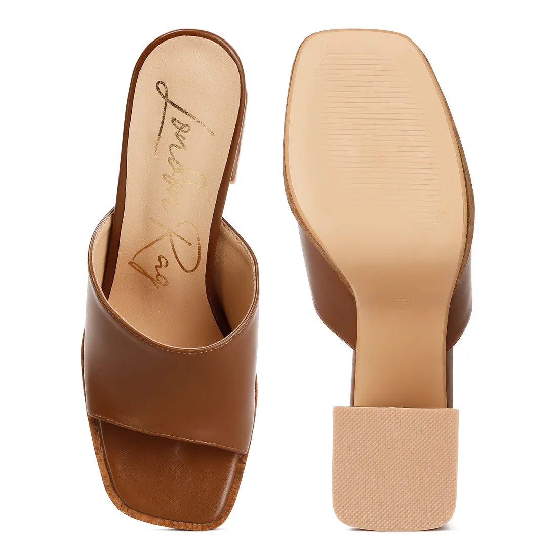 Flared Block Heel Sandals