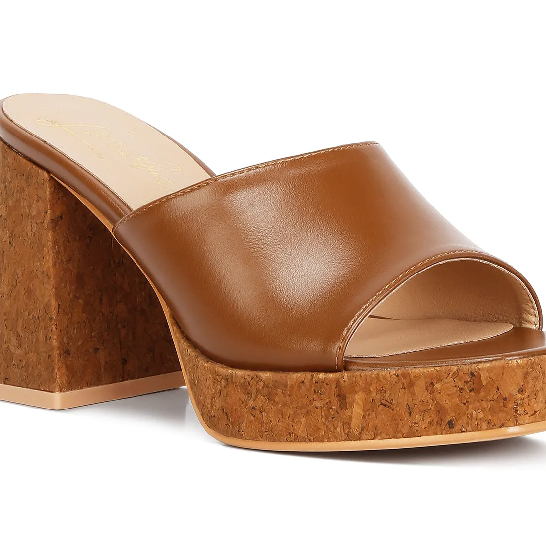 Flared Block Heel Sandals