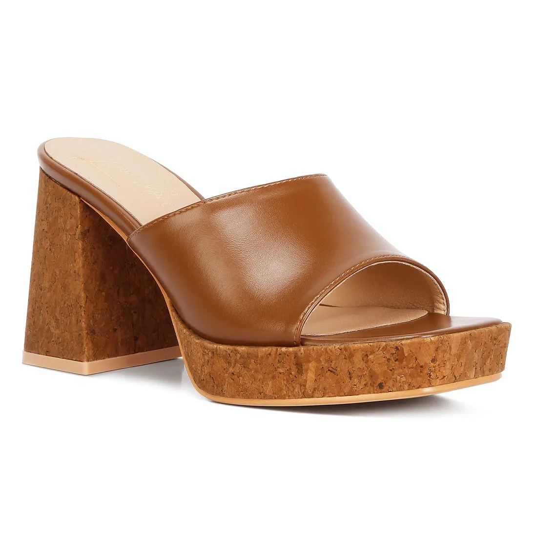 Flared Block Heel Sandals