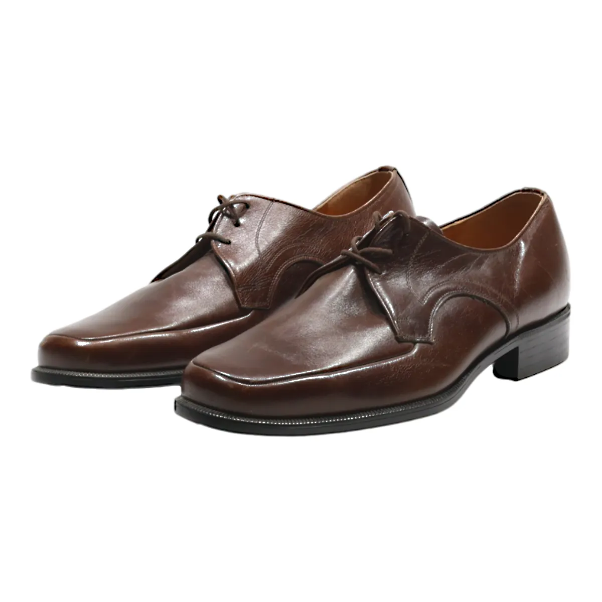 FRETZ MEN Derby Shoes Brown Leather Womens UK 4.5