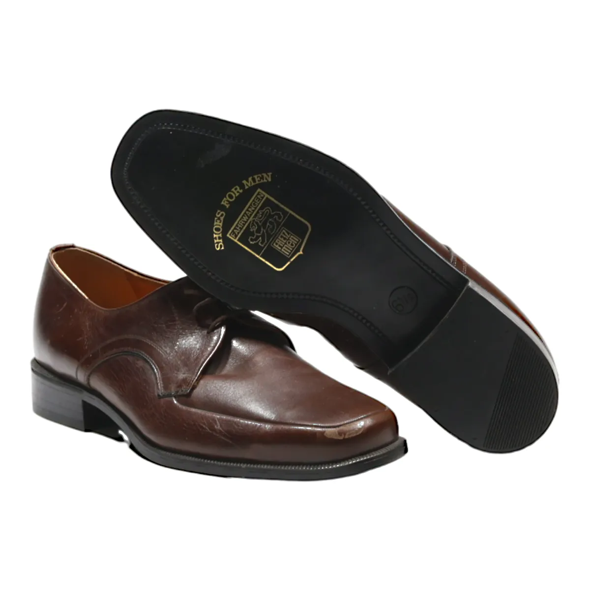 FRETZ MEN Derby Shoes Brown Leather Womens UK 4.5