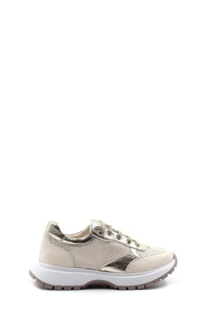 FST Genuine Leather Women's Casual Shoes 010ZA8508 Beige Gold - Tamarac