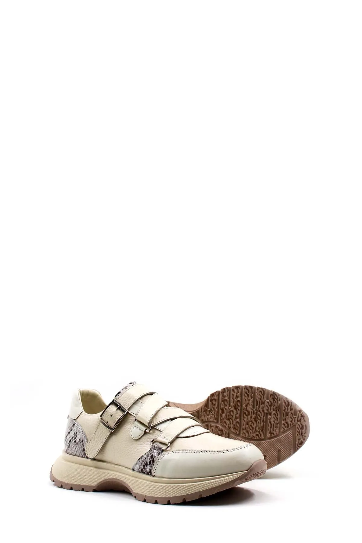 FST Genuine Leather Women's Casual Shoes 010ZA8573 Beige - Torrance