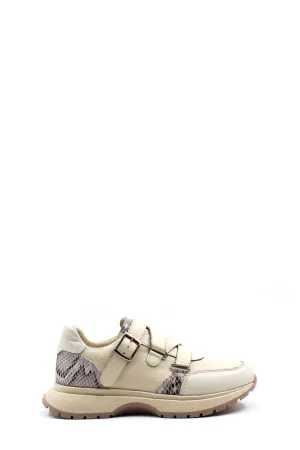 FST Genuine Leather Women's Casual Shoes 010ZA8573 Beige - Torrance