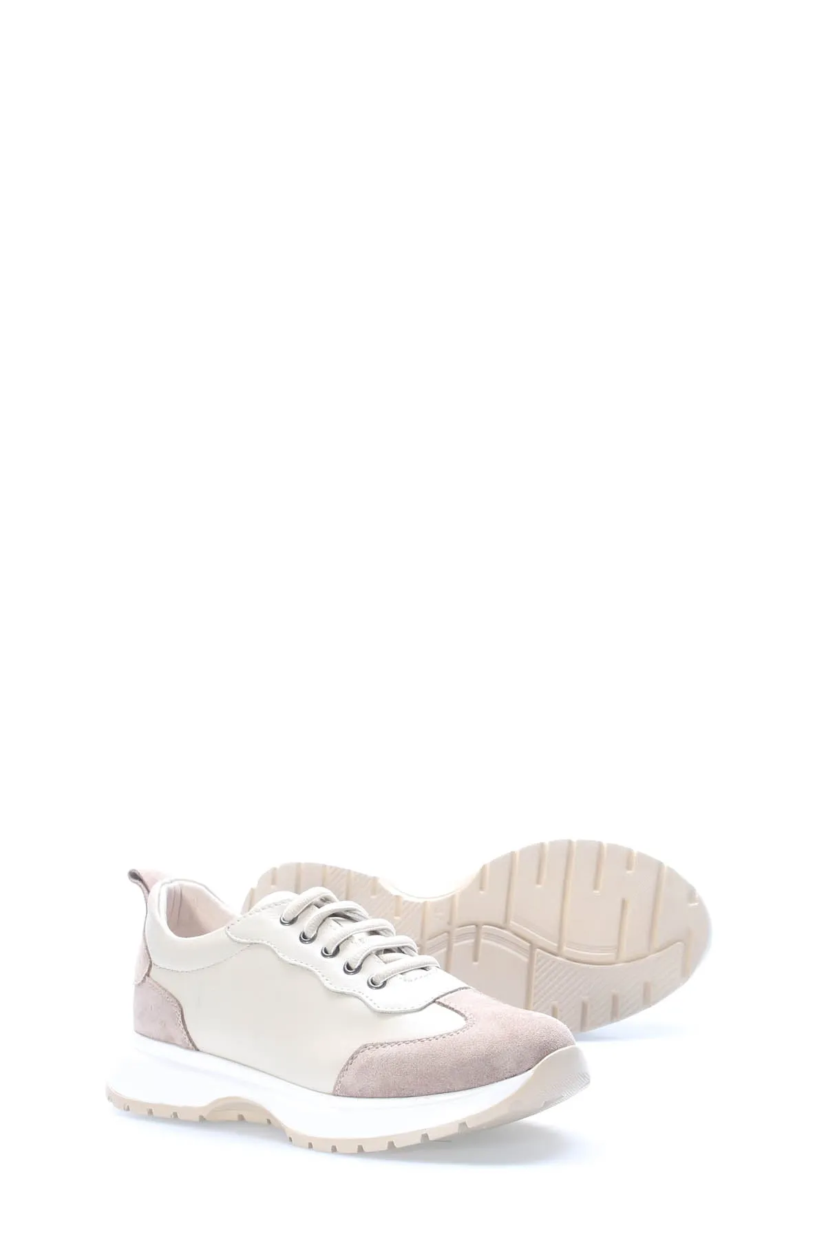 FST Genuine Leather Women's Casual Shoes 583ZA2491 Beige Mink - Fribourg