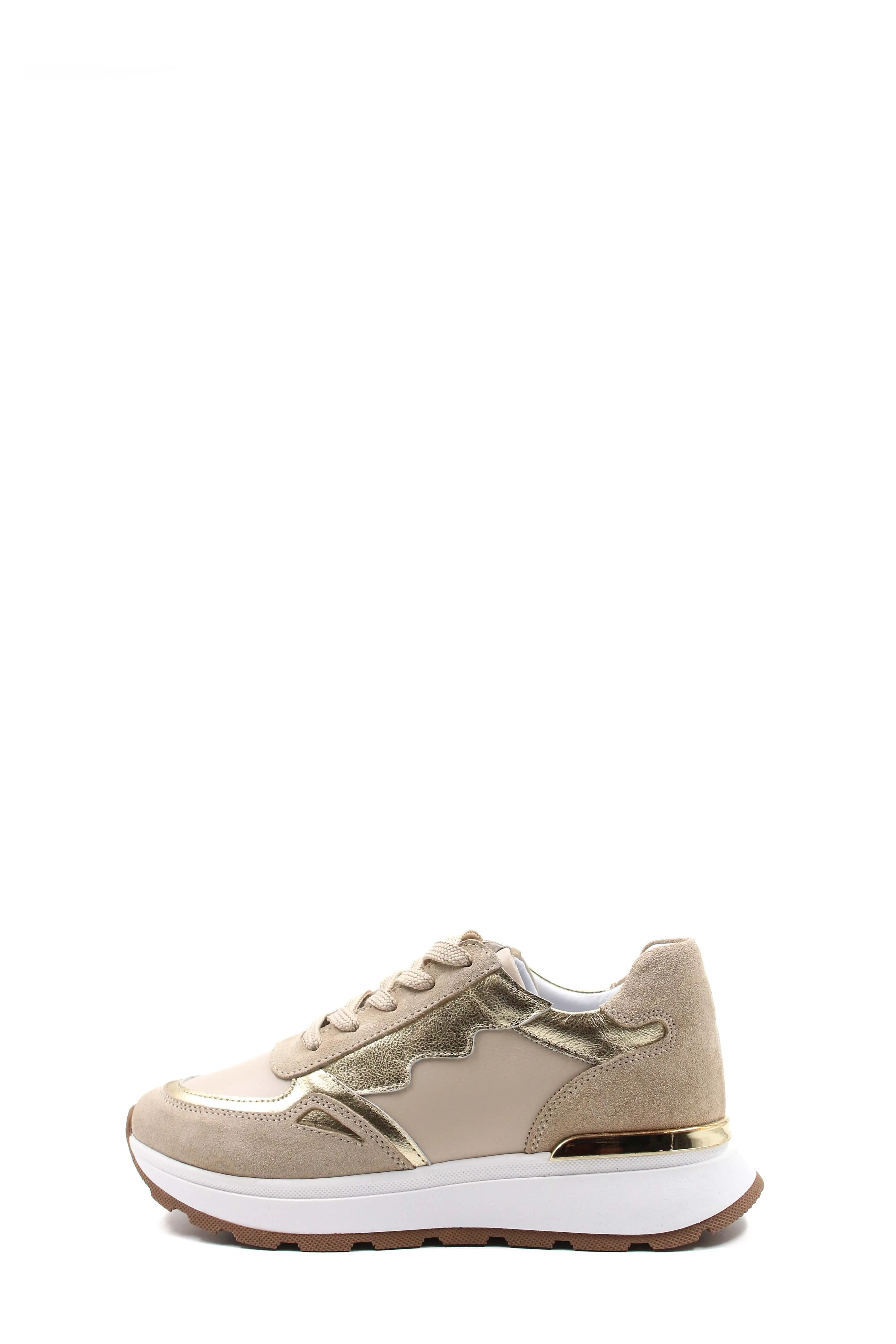 FST Genuine Leather Women's Casual Shoes 757ZA24066 Beige Gold - Purmerend