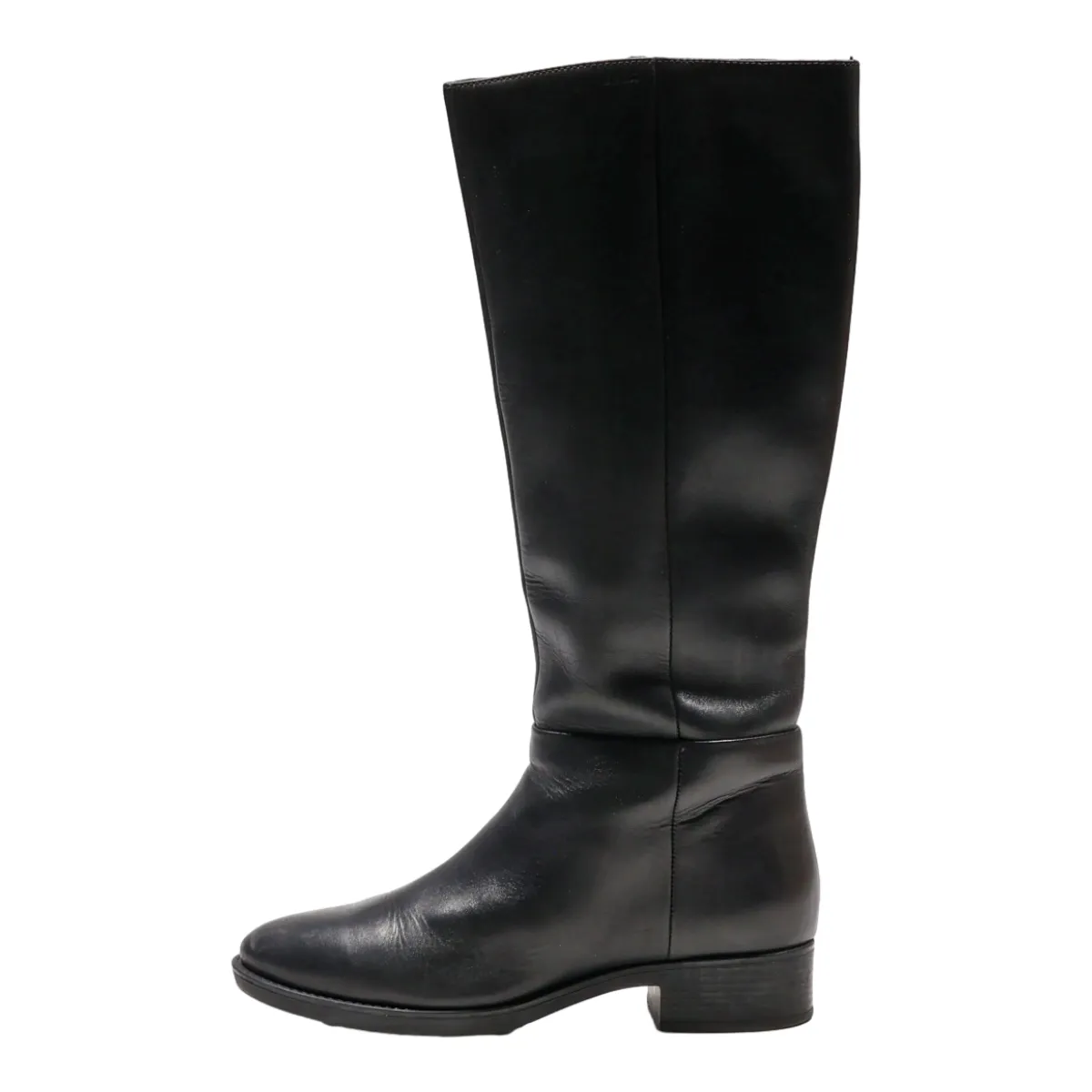GEOX High Boots Black Leather Womens UK 4