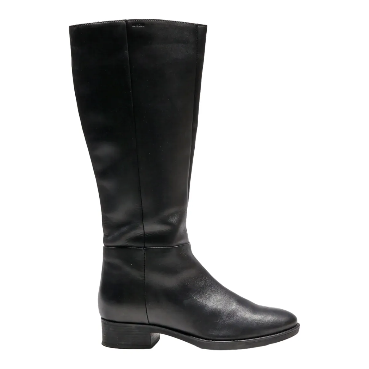 GEOX High Boots Black Leather Womens UK 4