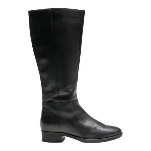 GEOX High Boots Black Leather Womens UK 4