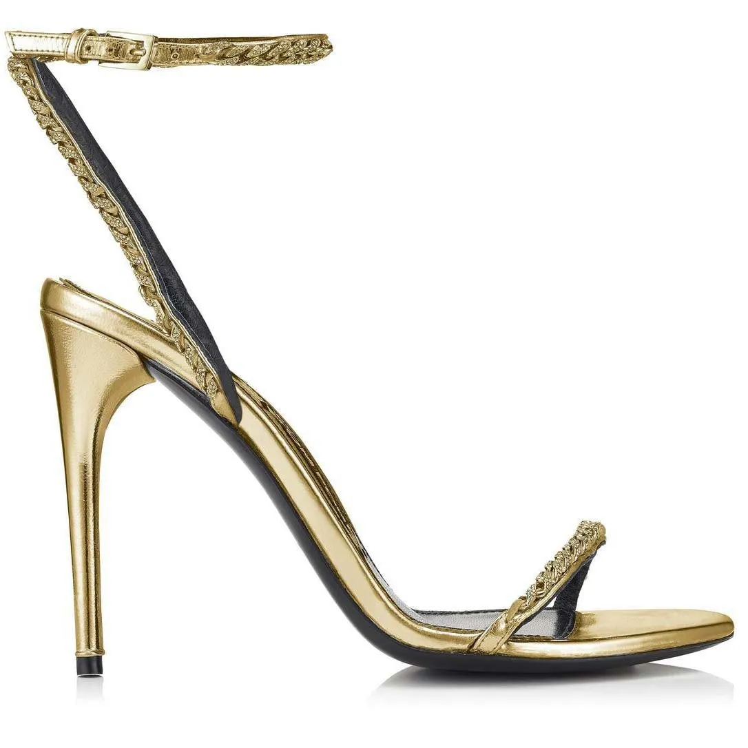 High Heel Buckle Suede Summer Sandals