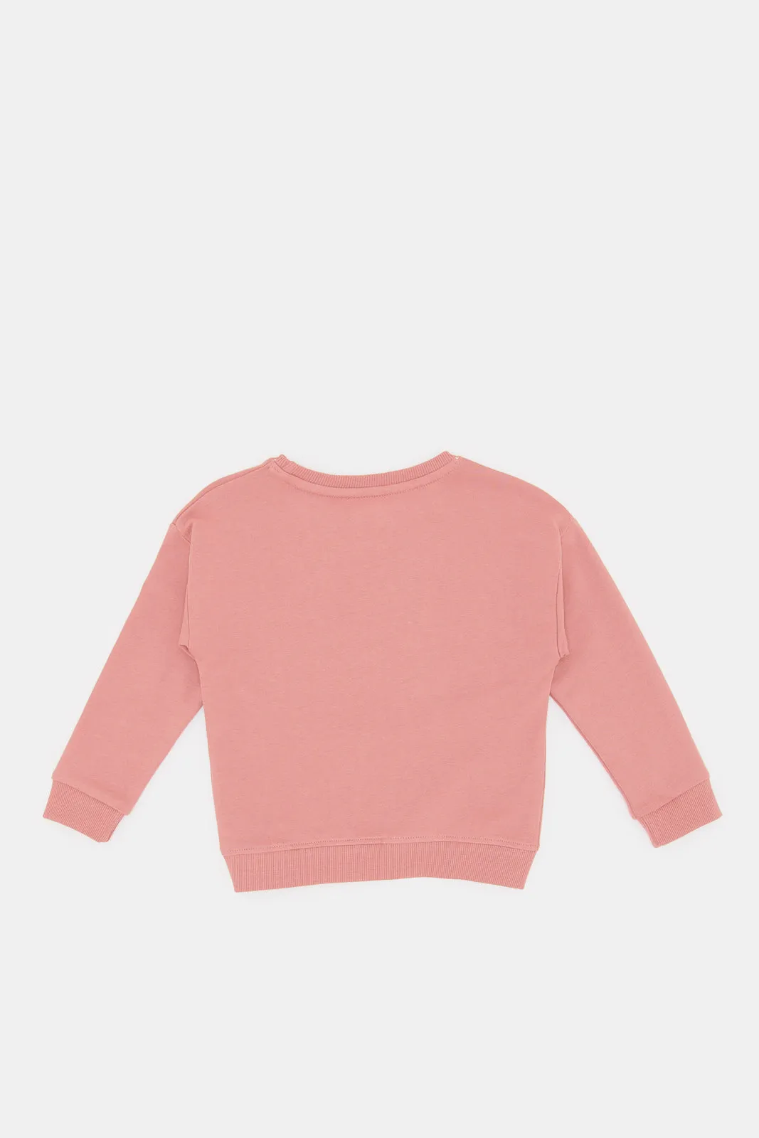 Infant Girls Pink Printed Sweatshirt
