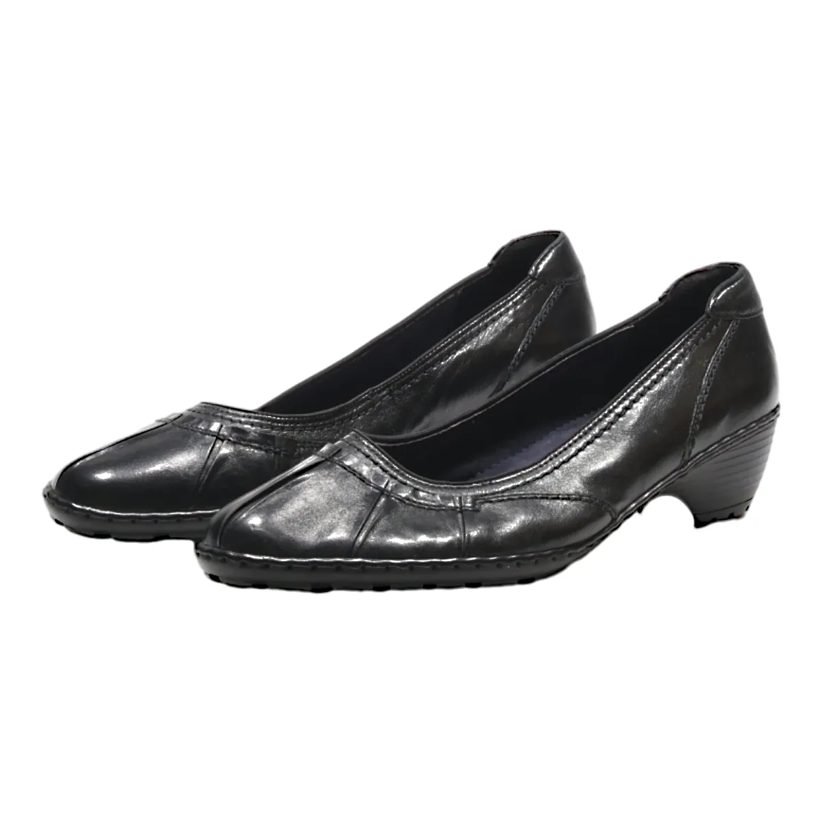 JENNY VERA BY ARA Ballet Shoes Black Leather Womens UK 4.5