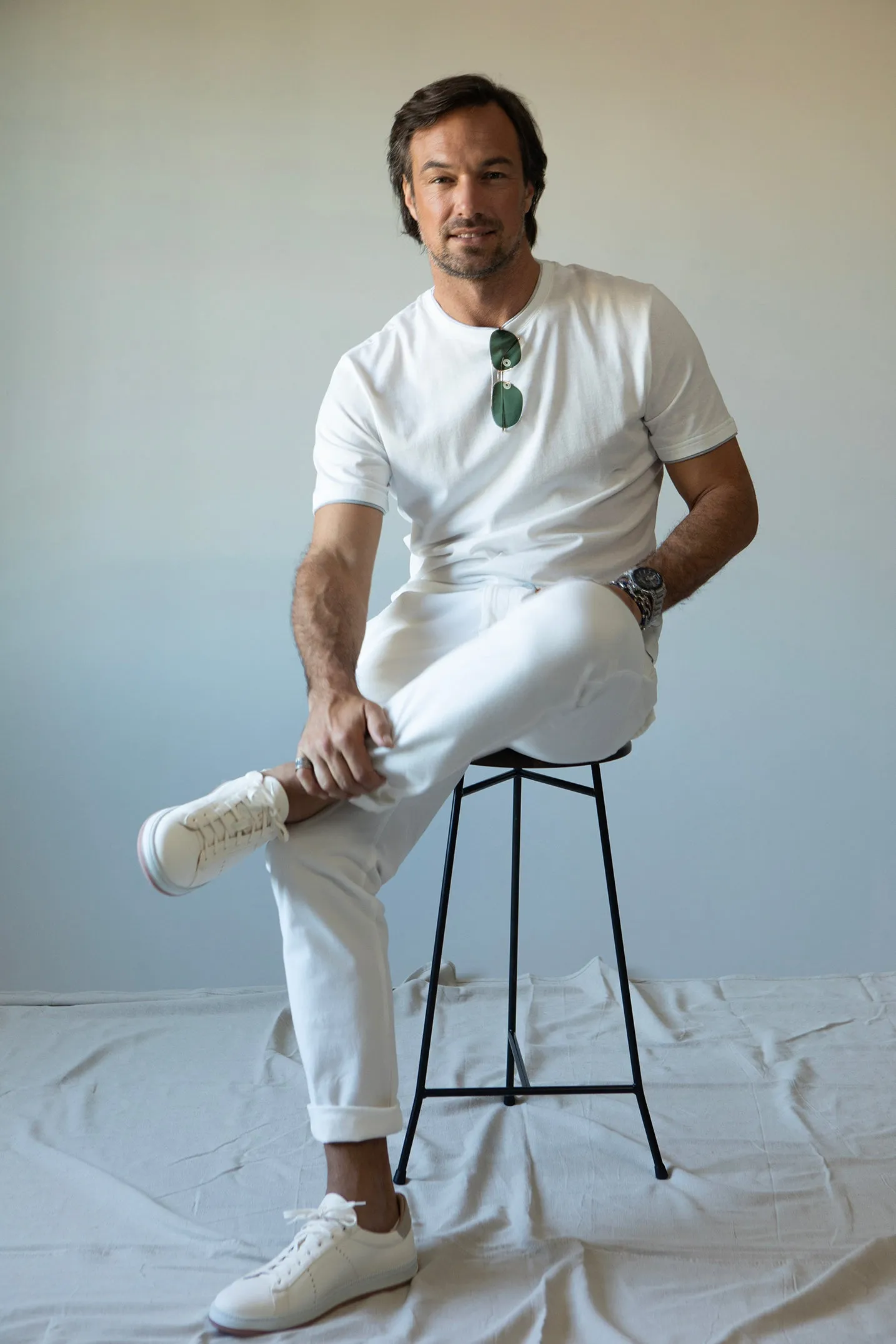 Leather Sneaker - Bianco