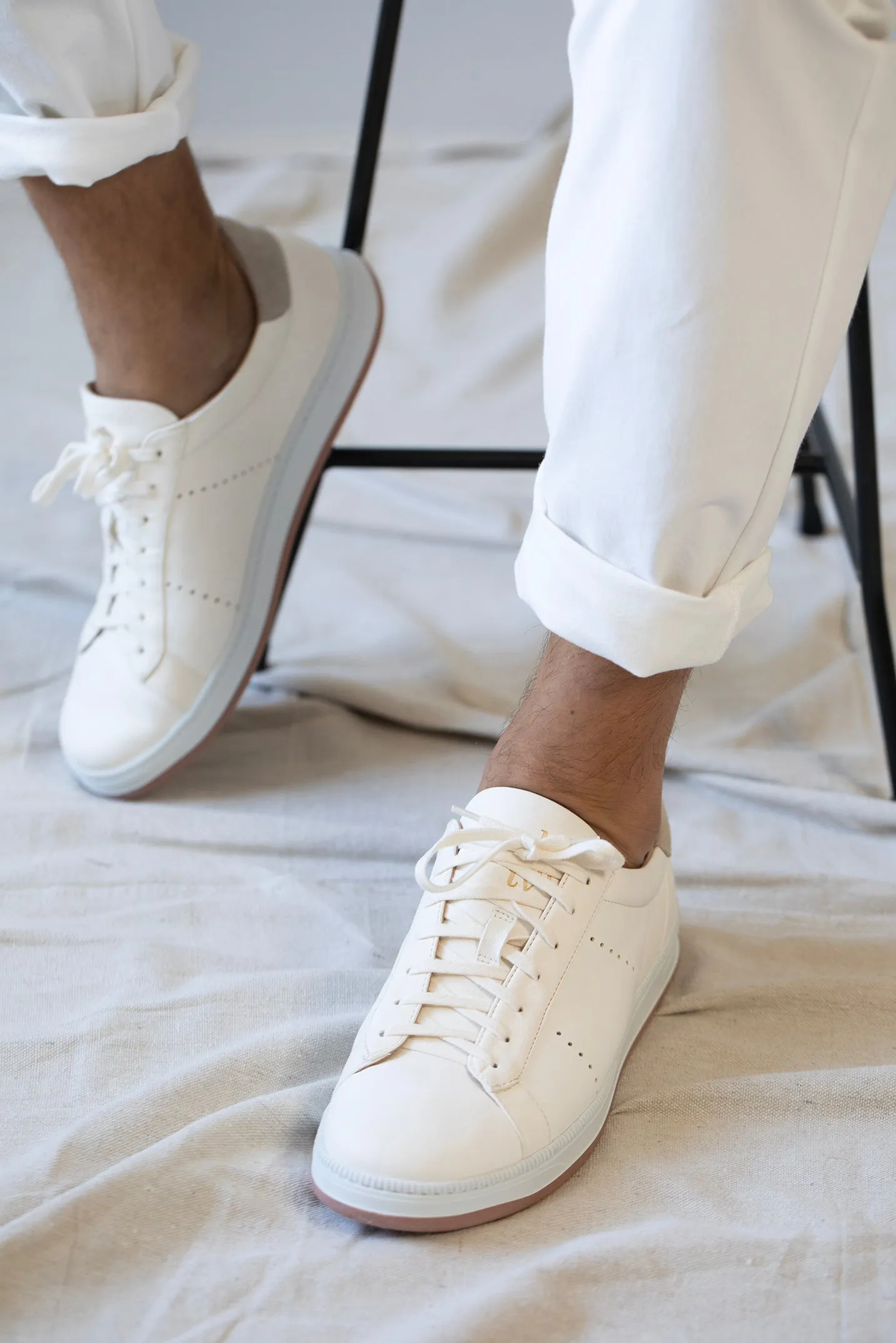 Leather Sneaker - Bianco