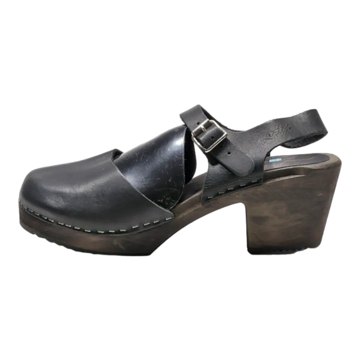 LOTTA'S Strappy Heels Black Leather Womens UK 9