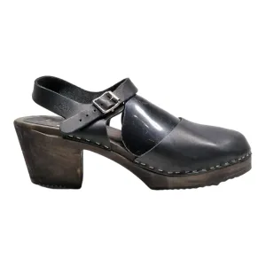 LOTTA'S Strappy Heels Black Leather Womens UK 9