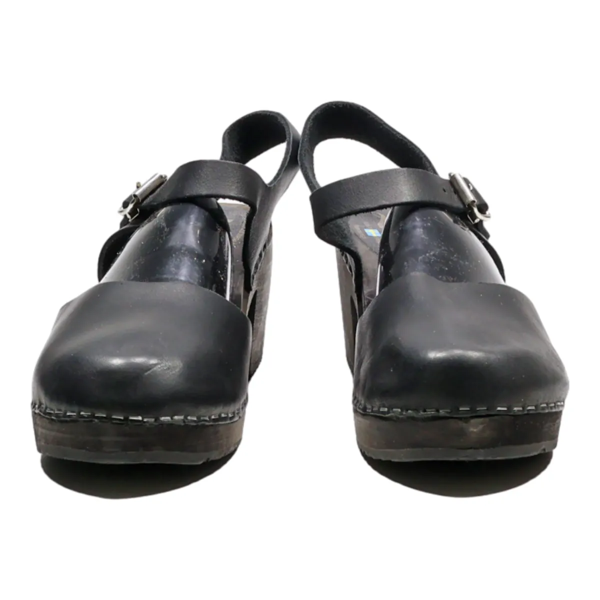 LOTTA'S Strappy Heels Black Leather Womens UK 9