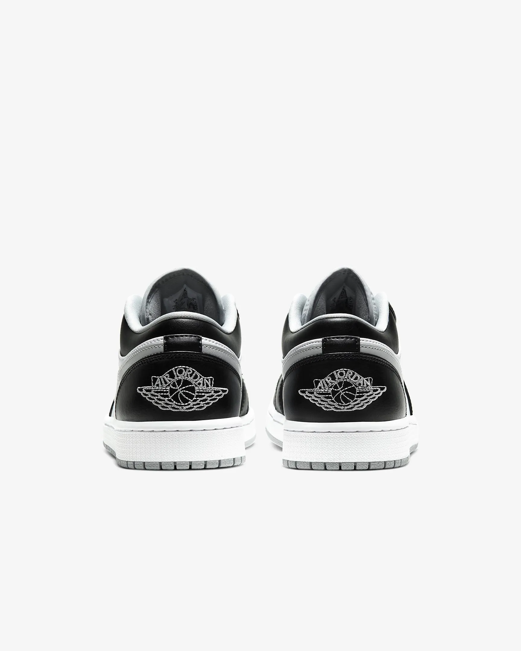 Men's Air Jordan 1 Low "Grey Toe / Shadow / Baron" (Black/Light Smoke Grey/White)(553558-039)