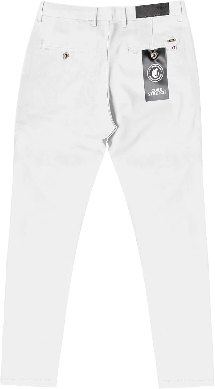 Men'S Slim Fit Comfort Stretch Casual Dress Pants, Fashion Skinny Chinos for Men