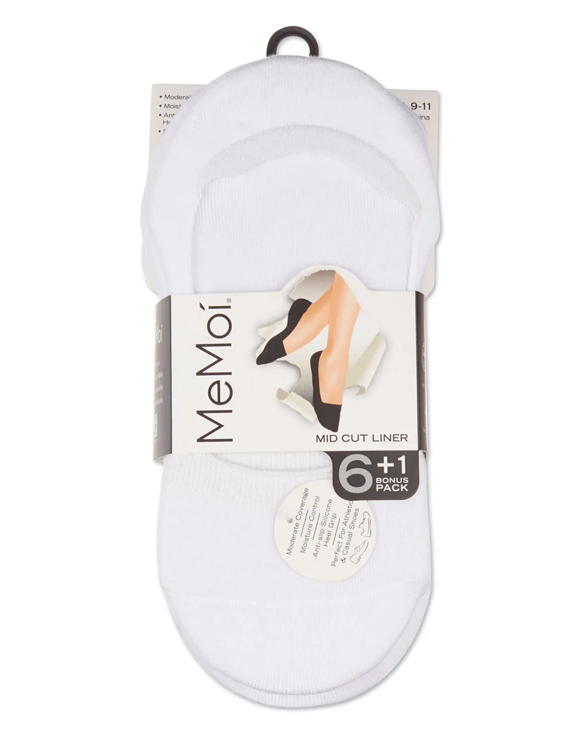 Mid-Cut Liner Cotton Blend Sock 7-Pack