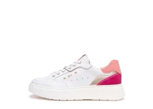 NeroGiardini White and Pink Platform Trainer|E513063D70