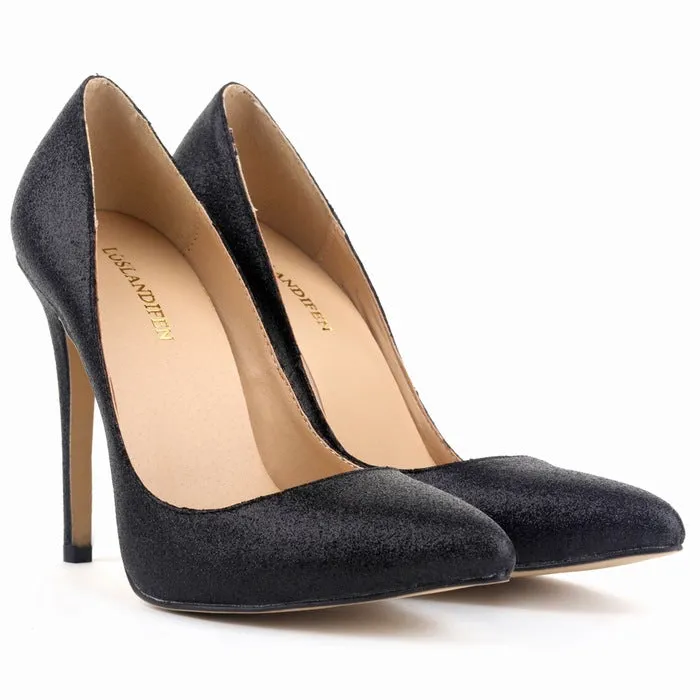 New Arrival PU Shimmering Sexy Shallow Mouth High Heel Comfortable Wedding Shoes