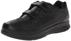 New Balance Men's MW577 Leather Hook/Loop Walking Shoe,Black,10.5 2E US