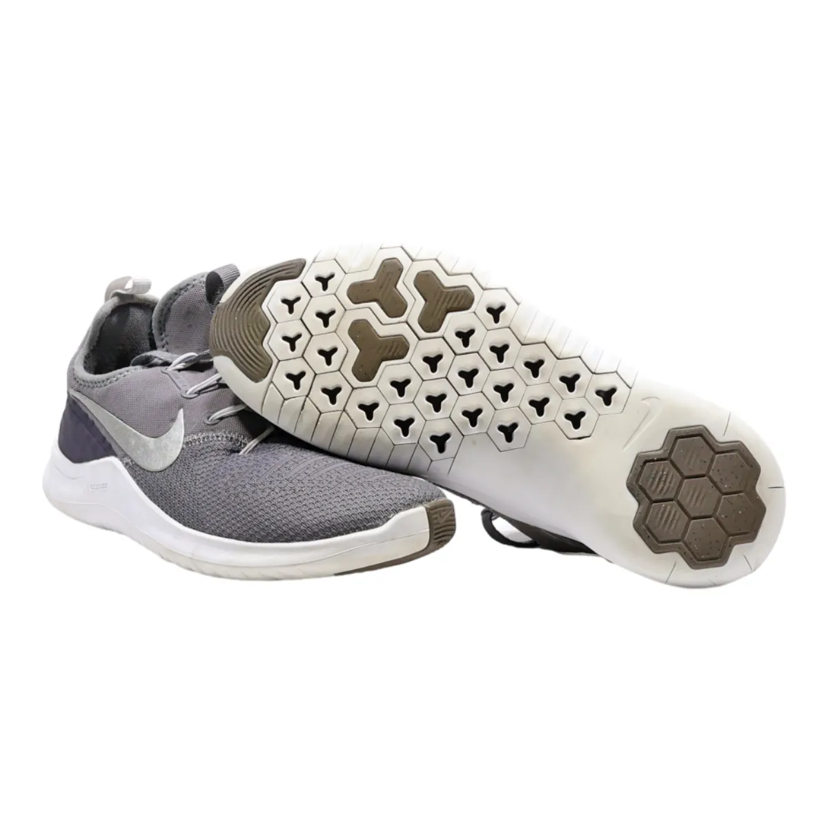 NIKE Free Trainer Sneaker Grey Synthetic Womens UK 5.5