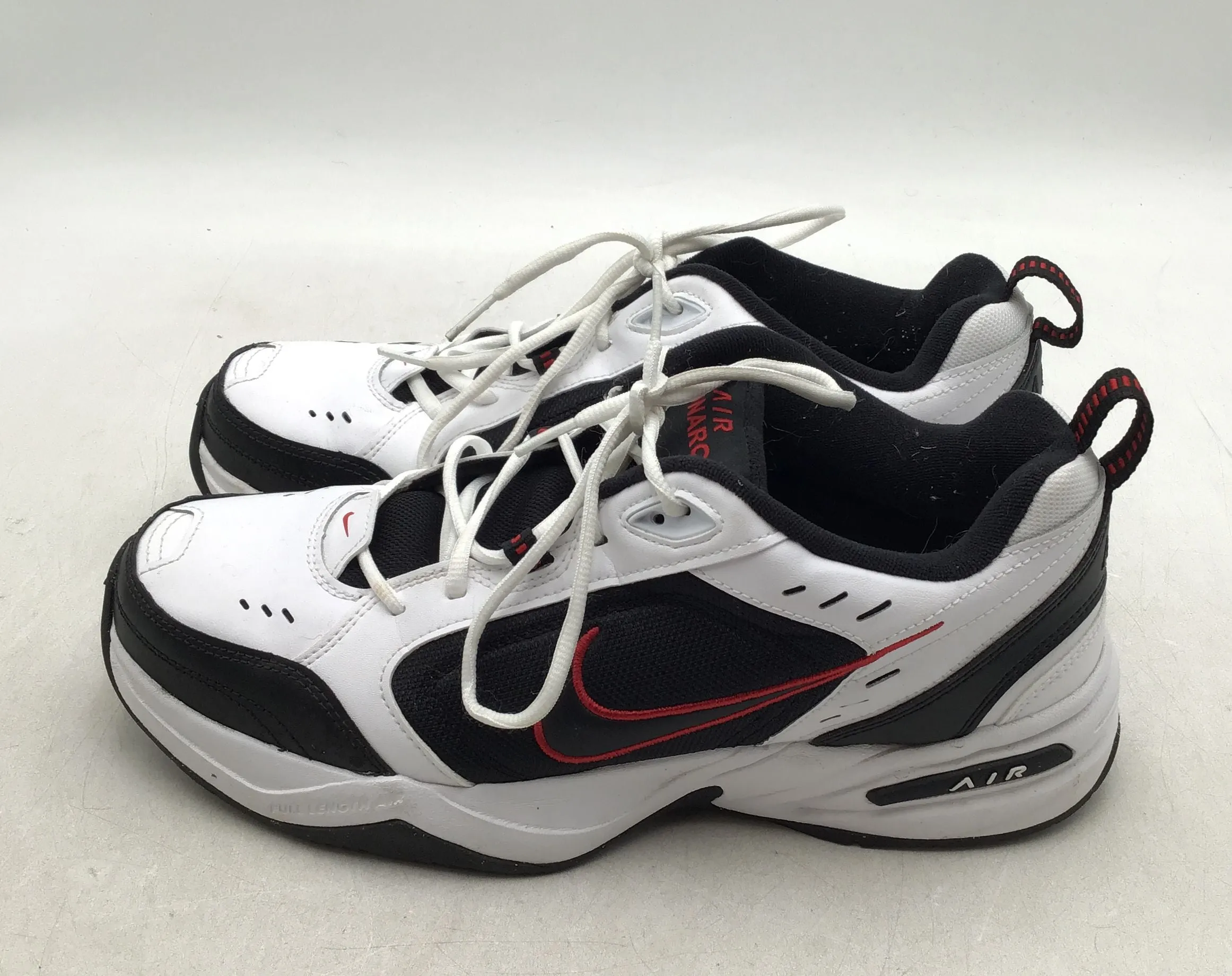 Nike Men's Air Monarch 4 White Black Athletic Shoes - Size 12