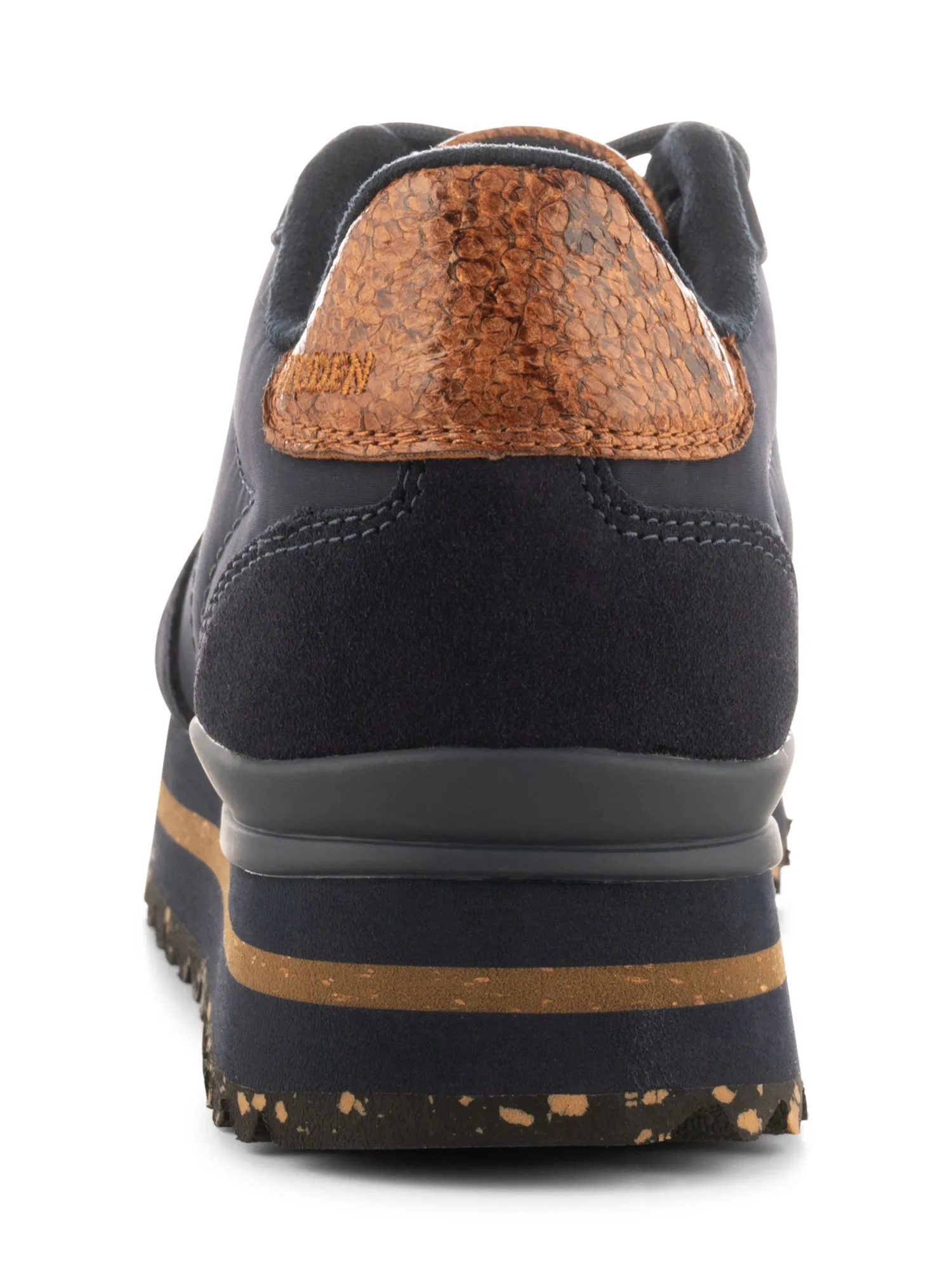 NORA III LEATHER PLATFORM DARK NAVY NYLON/MOKKASNEAKERIT