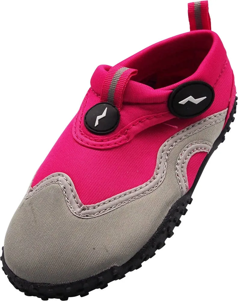 NORTY Girls 11-4 Fuchsia-Grey Watershoe C1104