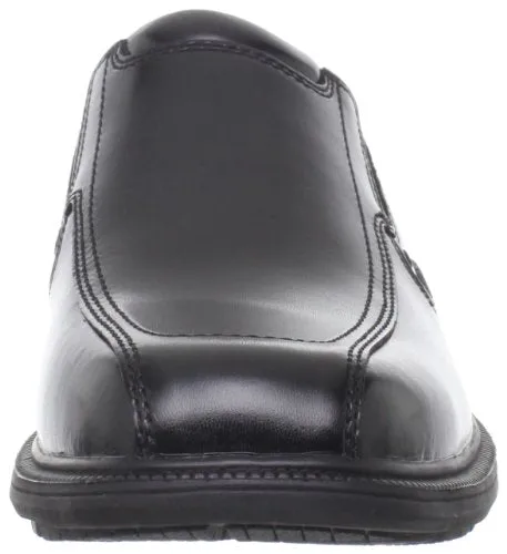 Nunn Bush Men's Bleeker Street Slip On Loafer with KORE Slip Resistant Comfort Technology, Black, 12 Wide US