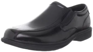 Nunn Bush Men's Bleeker Street Slip On Loafer with KORE Slip Resistant Comfort Technology, Black, 12 Wide US