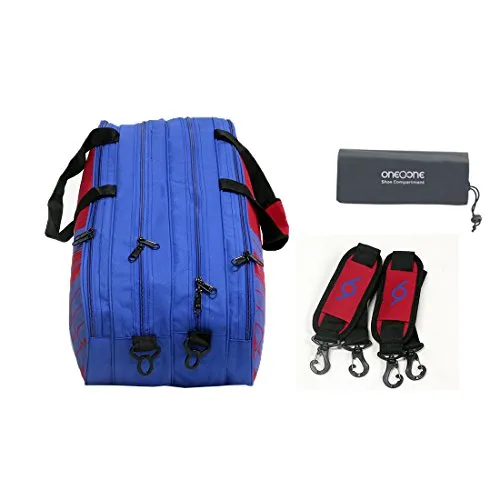 One O One - Lines Collection Four Compartment Reb & Blue - Badminton/Tennis Kitbag