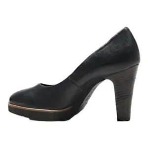 PAUL GREEN Pump Heels Black Leather Womens UK 4