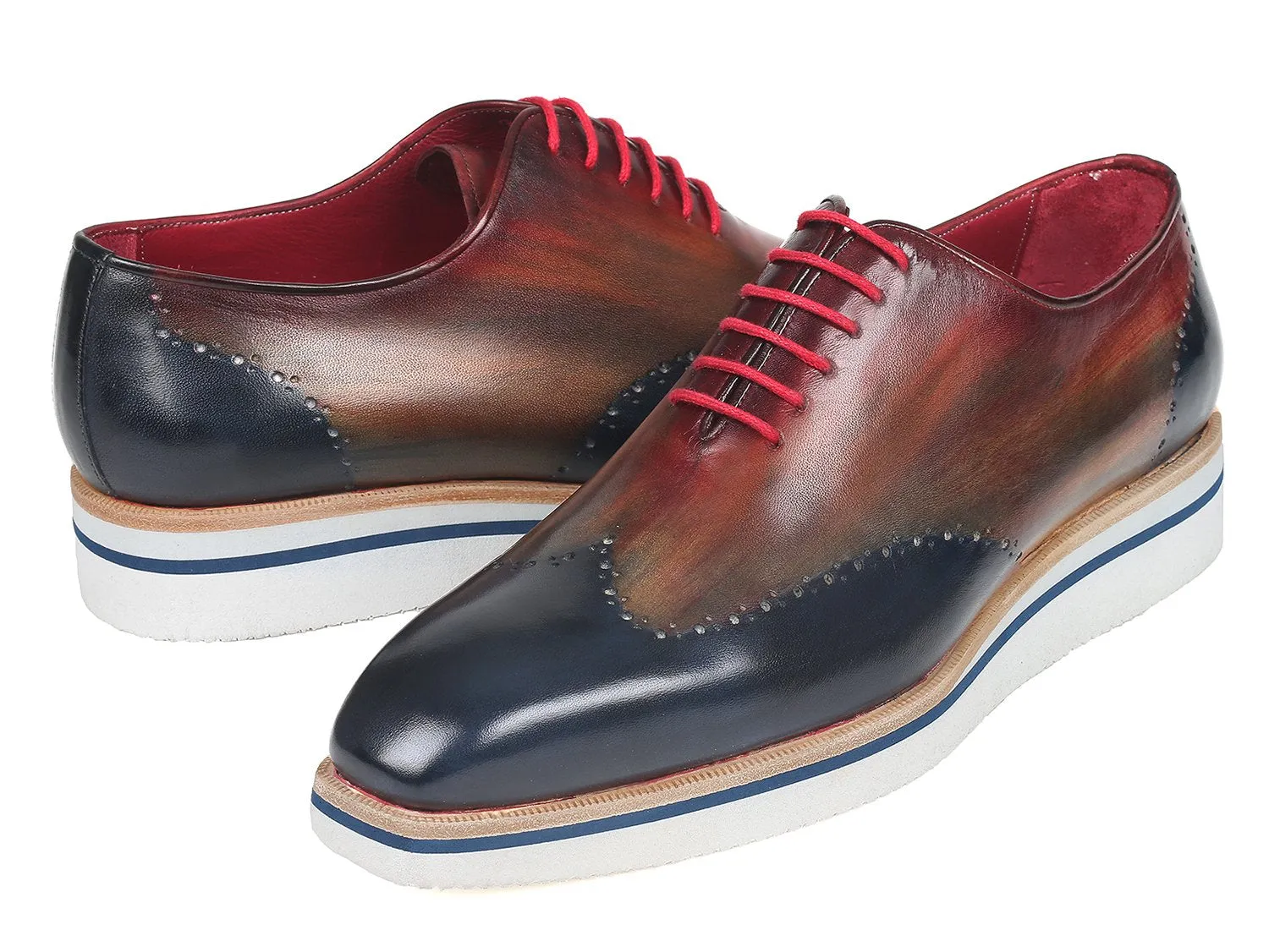Paul Parkman Men's Smart Casual Wingtip Oxfords Multi-color