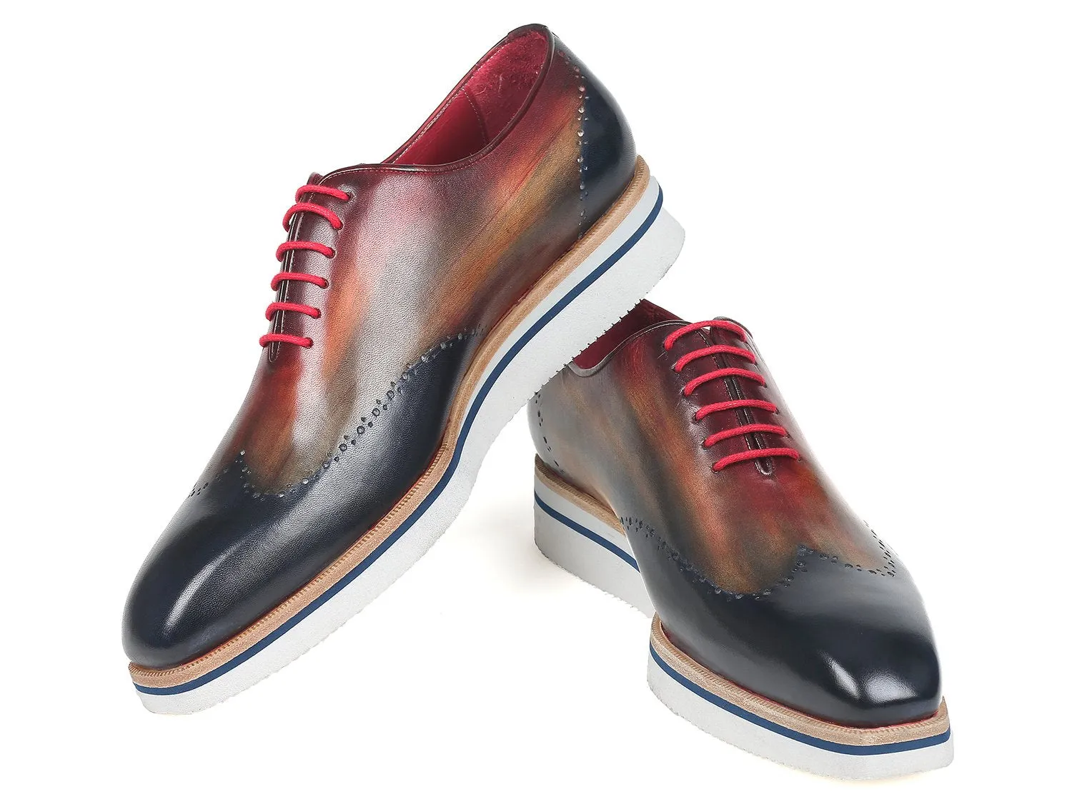 Paul Parkman Men's Smart Casual Wingtip Oxfords Multi-color