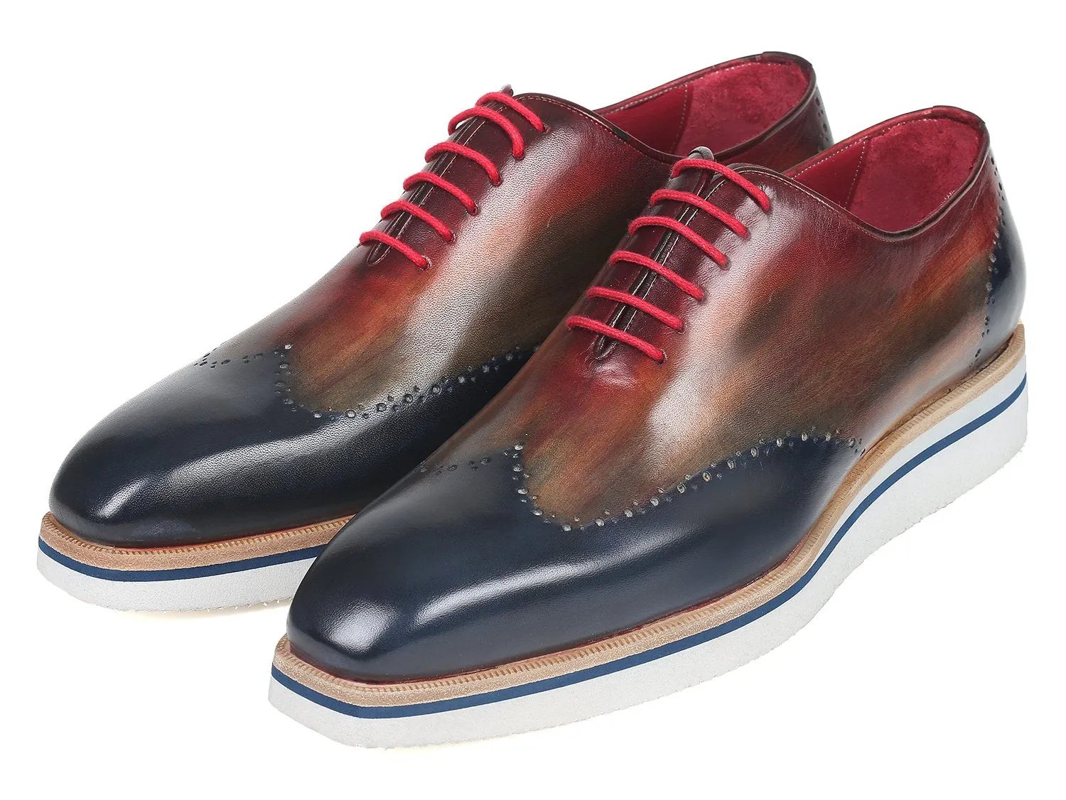 Paul Parkman Men's Smart Casual Wingtip Oxfords Multi-color