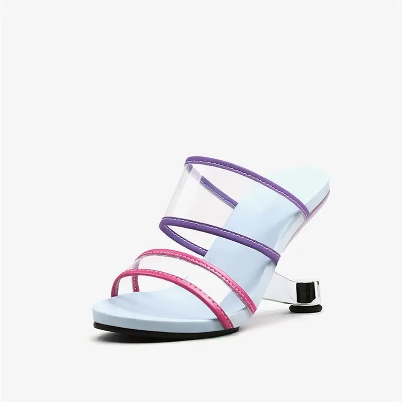 Paula Blue Clear PVC Sandals