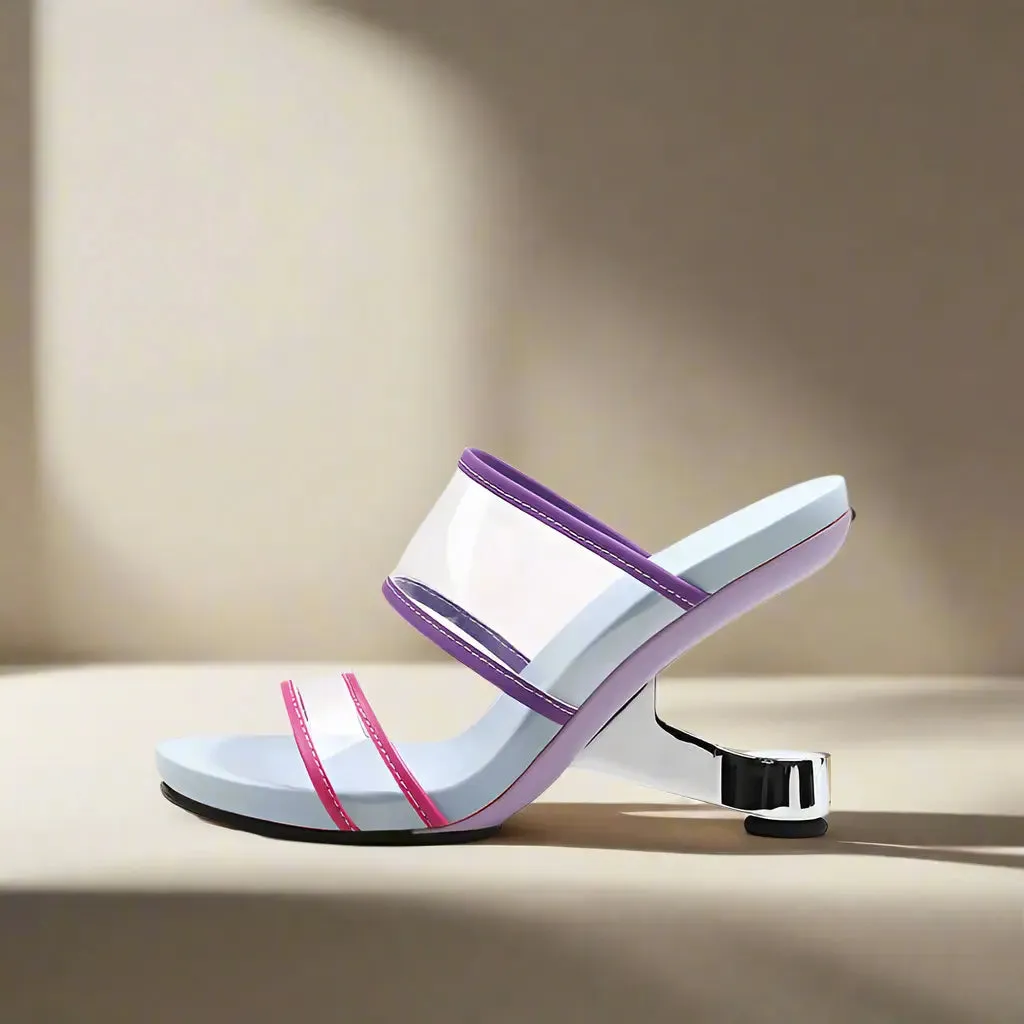 Paula Blue Clear PVC Sandals