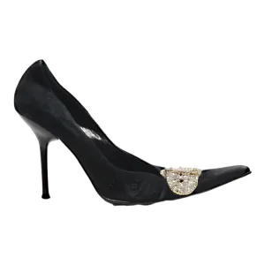 PIU LINDA Pump Heels Black Suede Womens UK 4