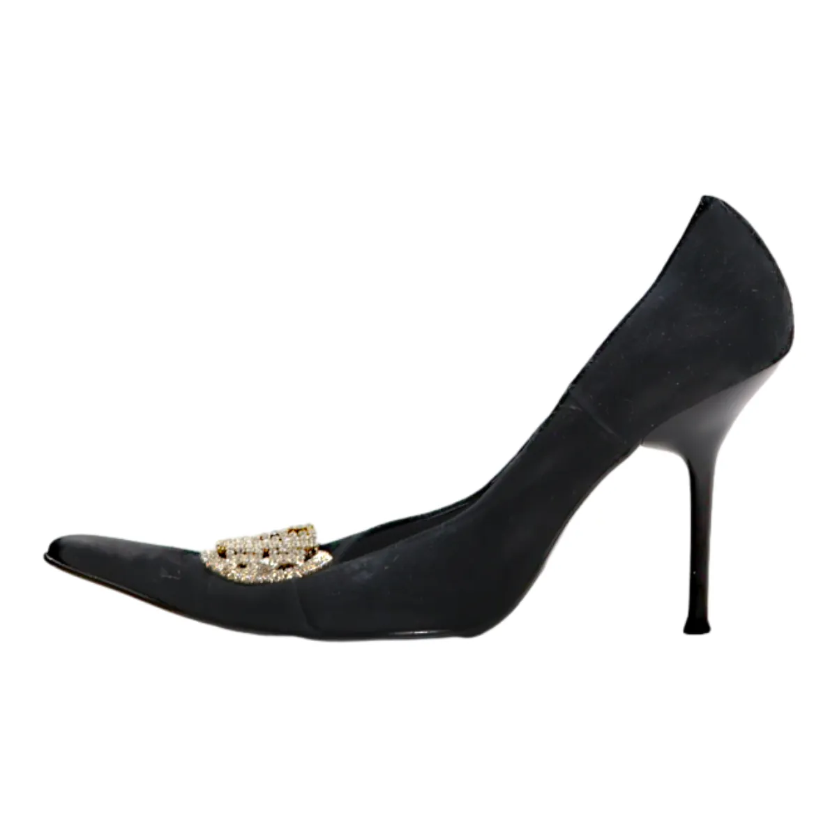 PIU LINDA Pump Heels Black Suede Womens UK 4